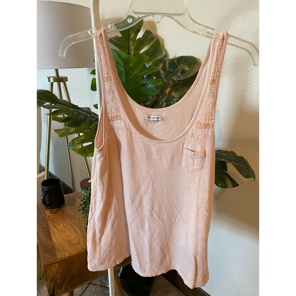 Light Pink Beadwork Tank